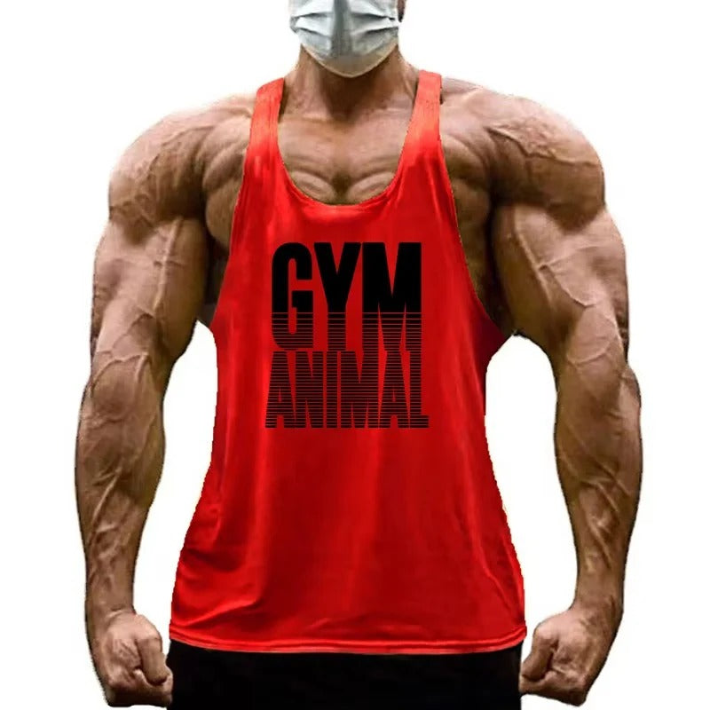 [Hometech] Men’s Cotton Stringer Tank Top with Y Back Design for Gym Wear