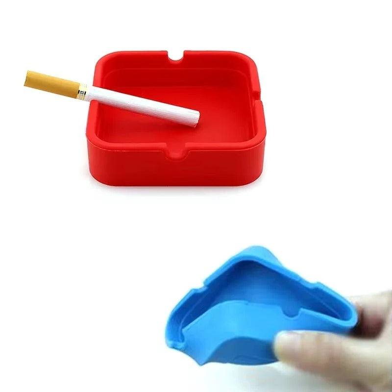 [Hometech] Square Silicone Ashtray with Portable Case