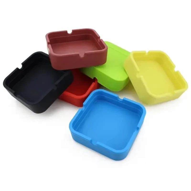 [Hometech] Square Silicone Ashtray with Portable Case