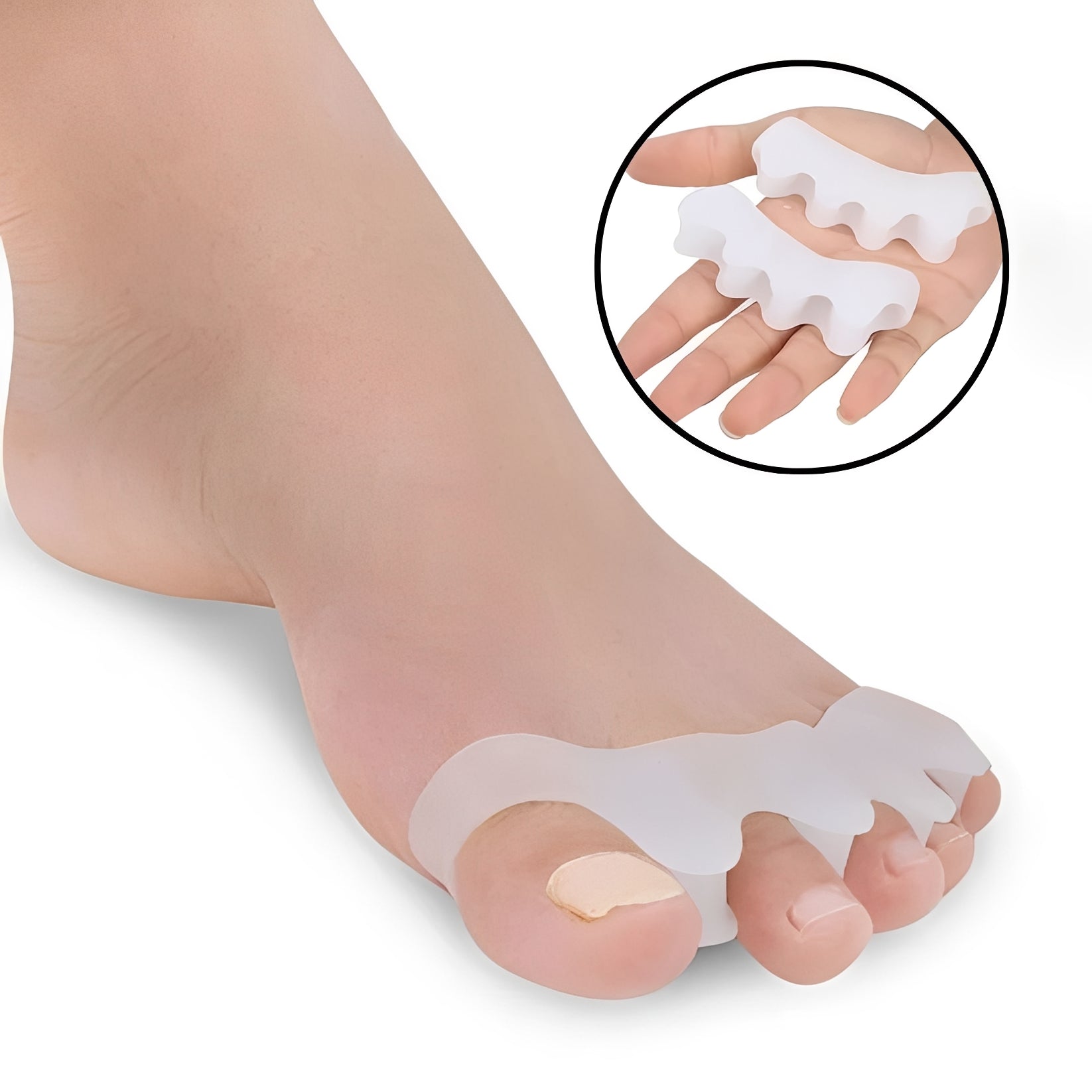 [Hometech] Silicone Hammer Toe Separator Support Brace with Flexible Design