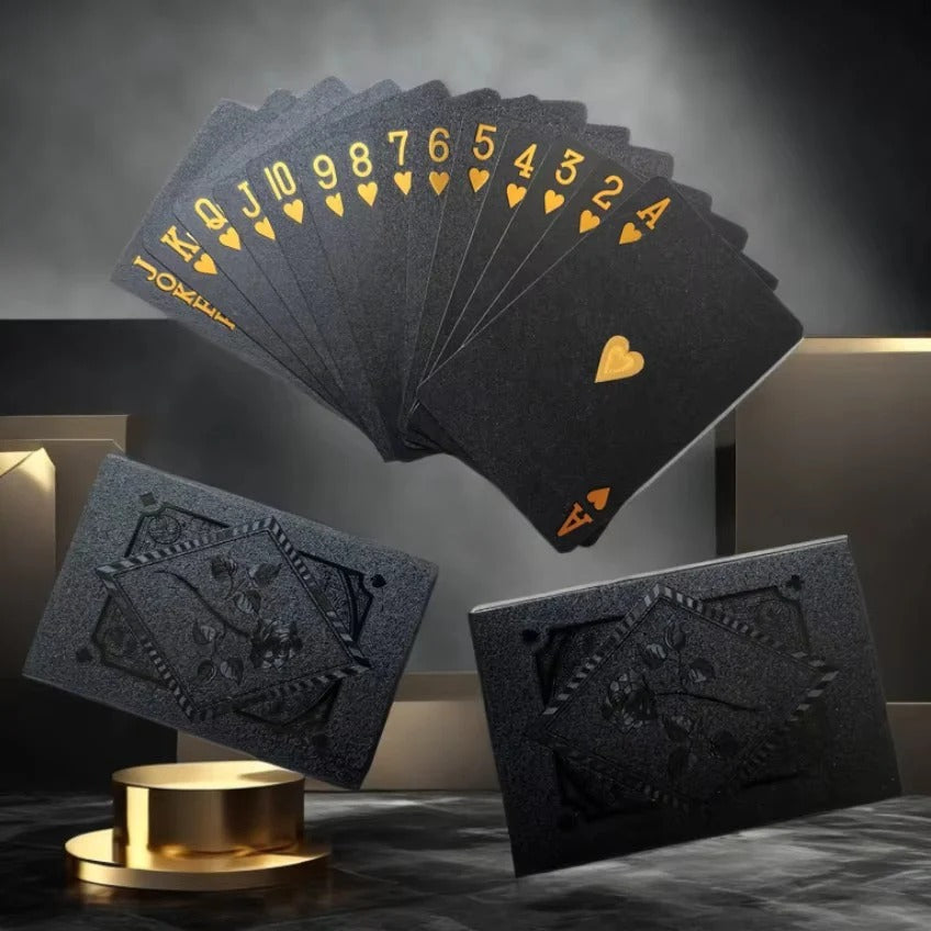 [Hometech] Black and Gold Playing Card Deck for Casual and Regular Play
