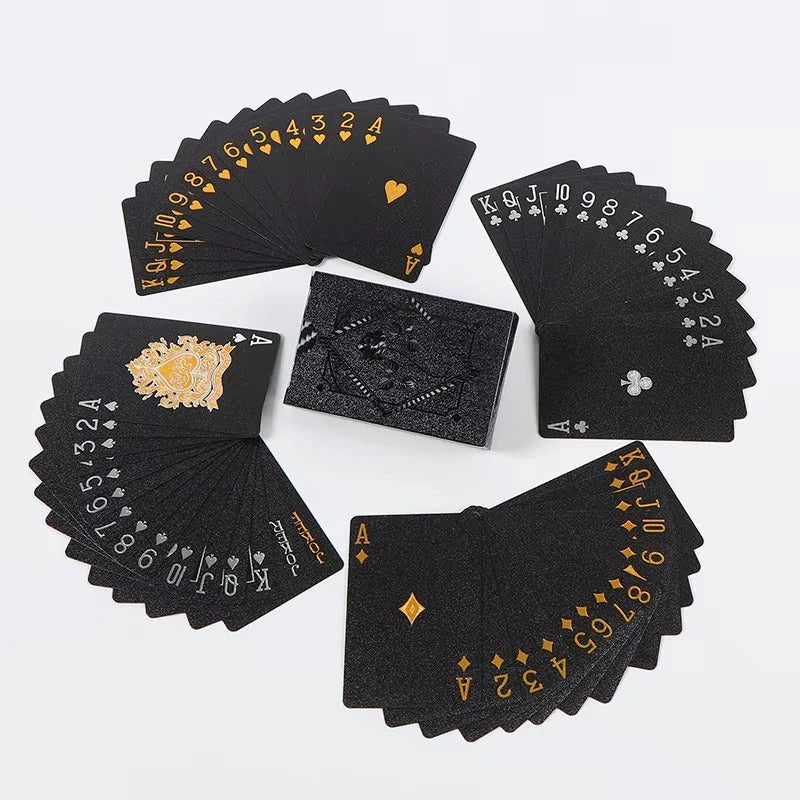 [Hometech] Black and Gold Playing Card Deck for Casual and Regular Play