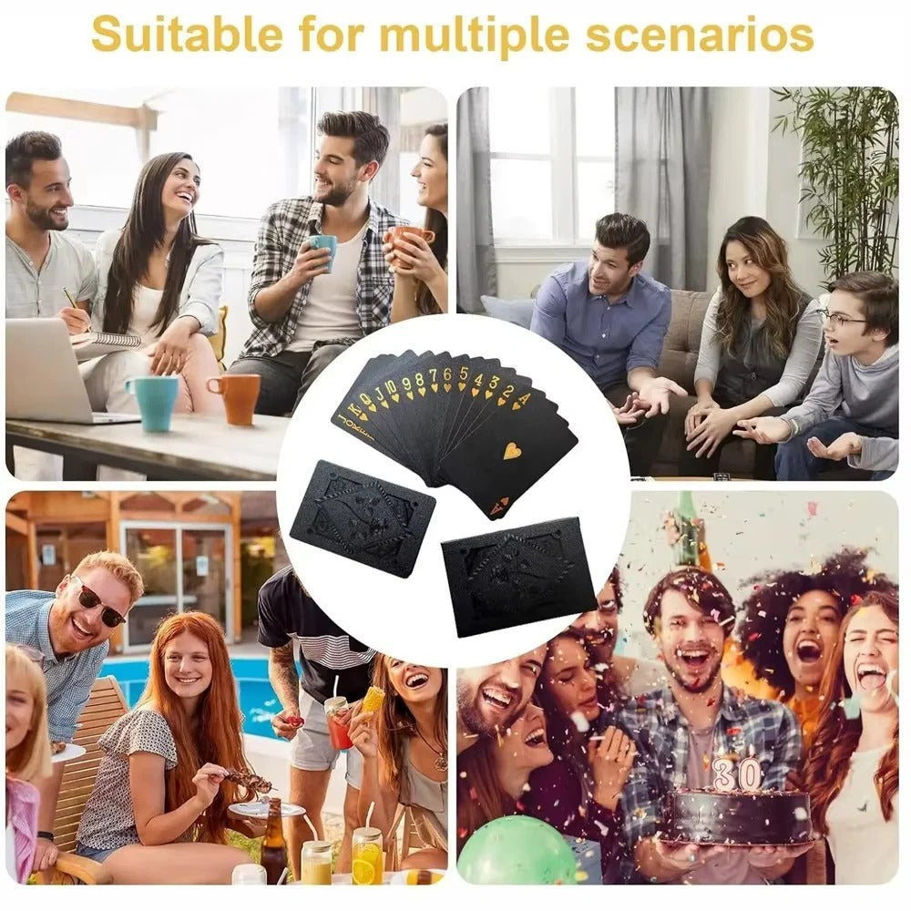 [Hometech] Black and Gold Playing Card Deck for Casual and Regular Play