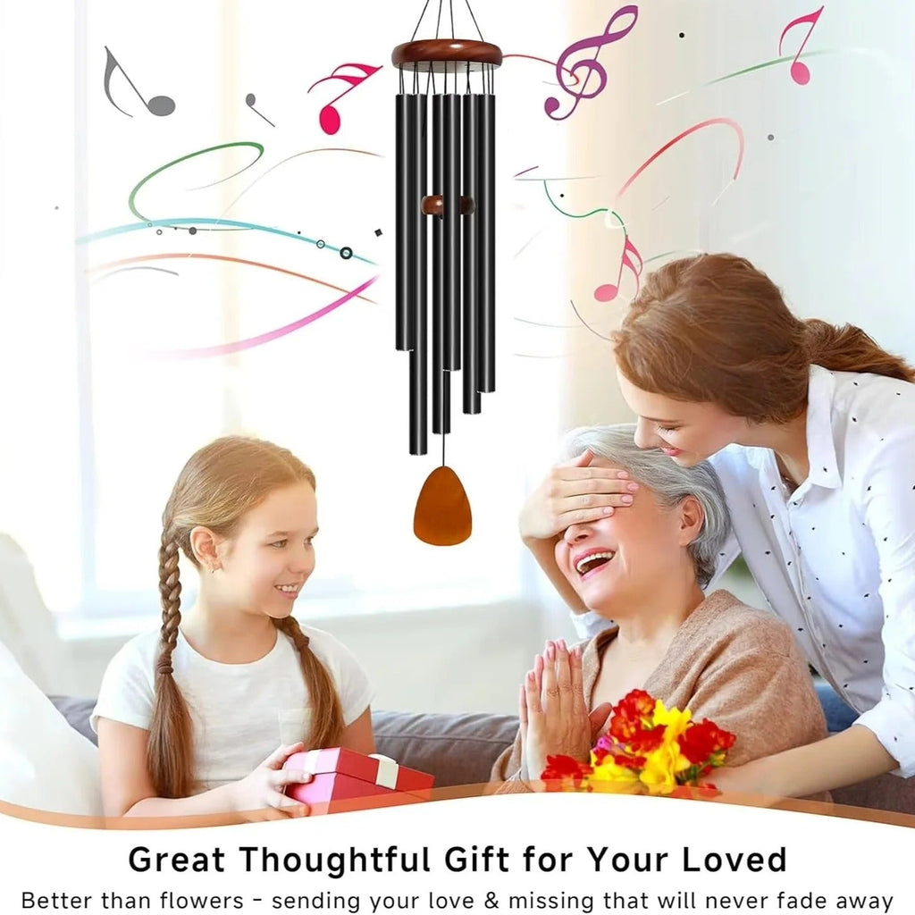 [Hometech] Outdoor Wind Chimes with Aluminum Tubes and Wooden Accents