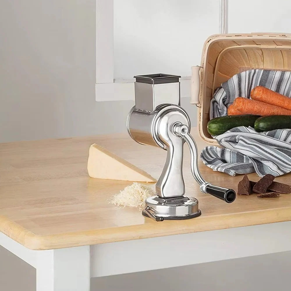 [Hometech] Rotary Food Grater with 5 Interchangeable Stainless Steel Blades