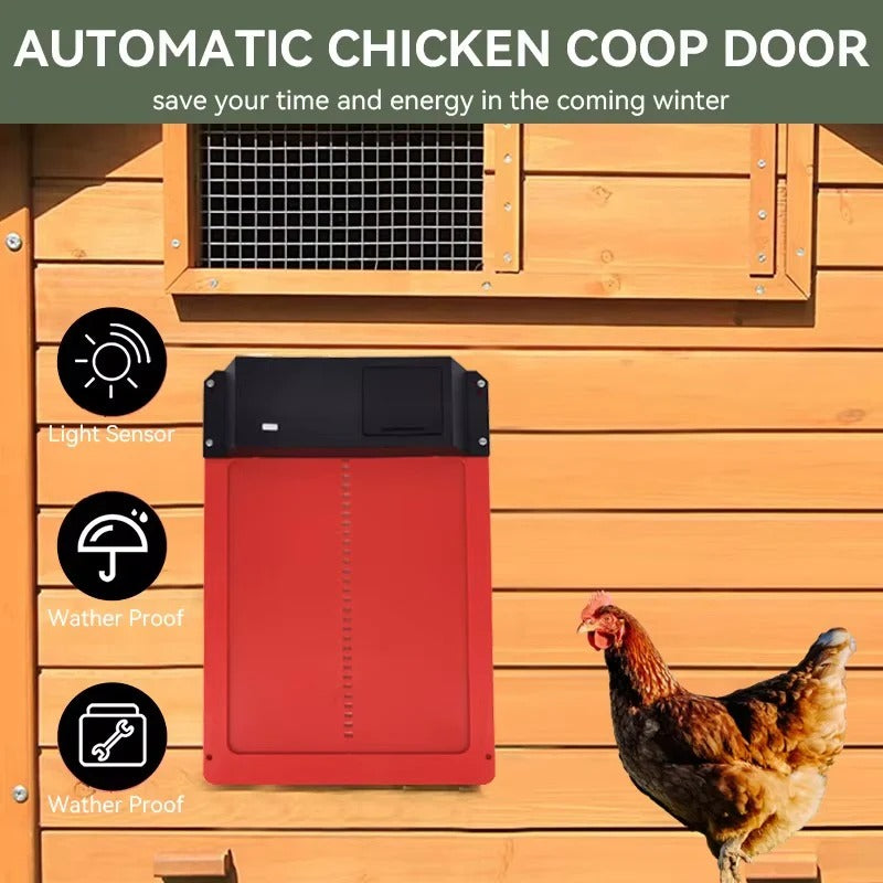 [Hometech] Automatic Chicken Coop Door with Light Sensor and Battery Operation