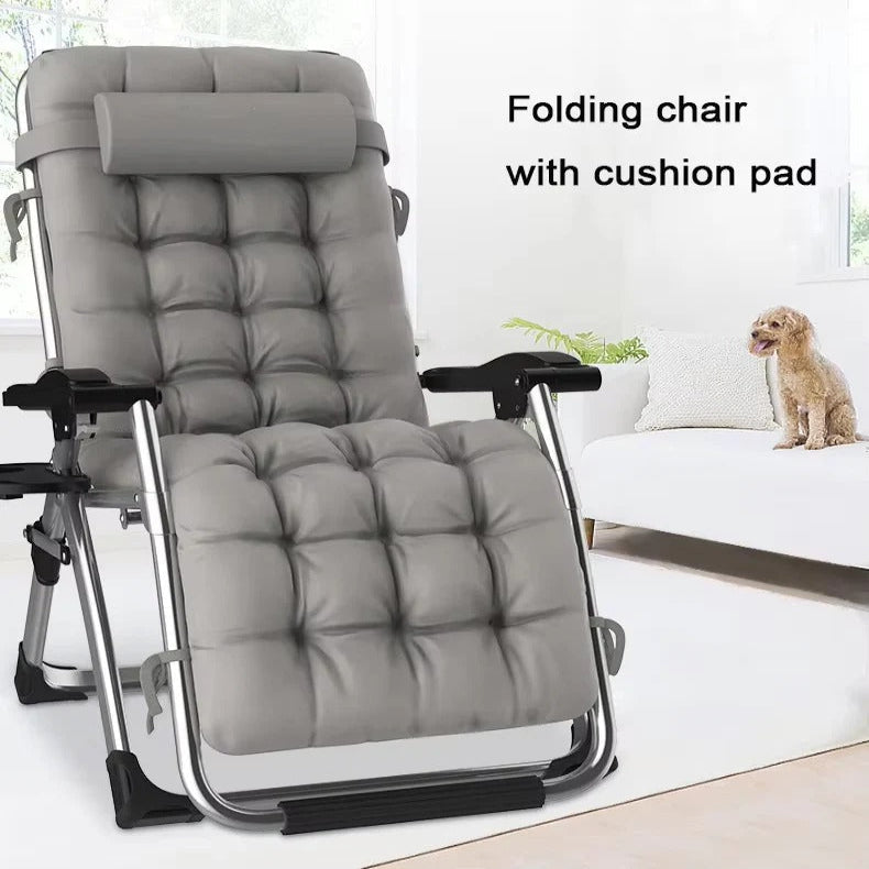 [Hometech] Portable Outdoor Folding Lounge Chair and Reclining Patio Seat and Cup Holder