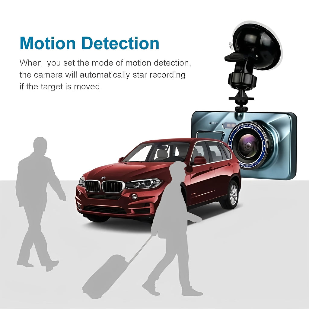 [Hometech] Front and Rear Dual Lens Dash Cam with 4 Inch Display