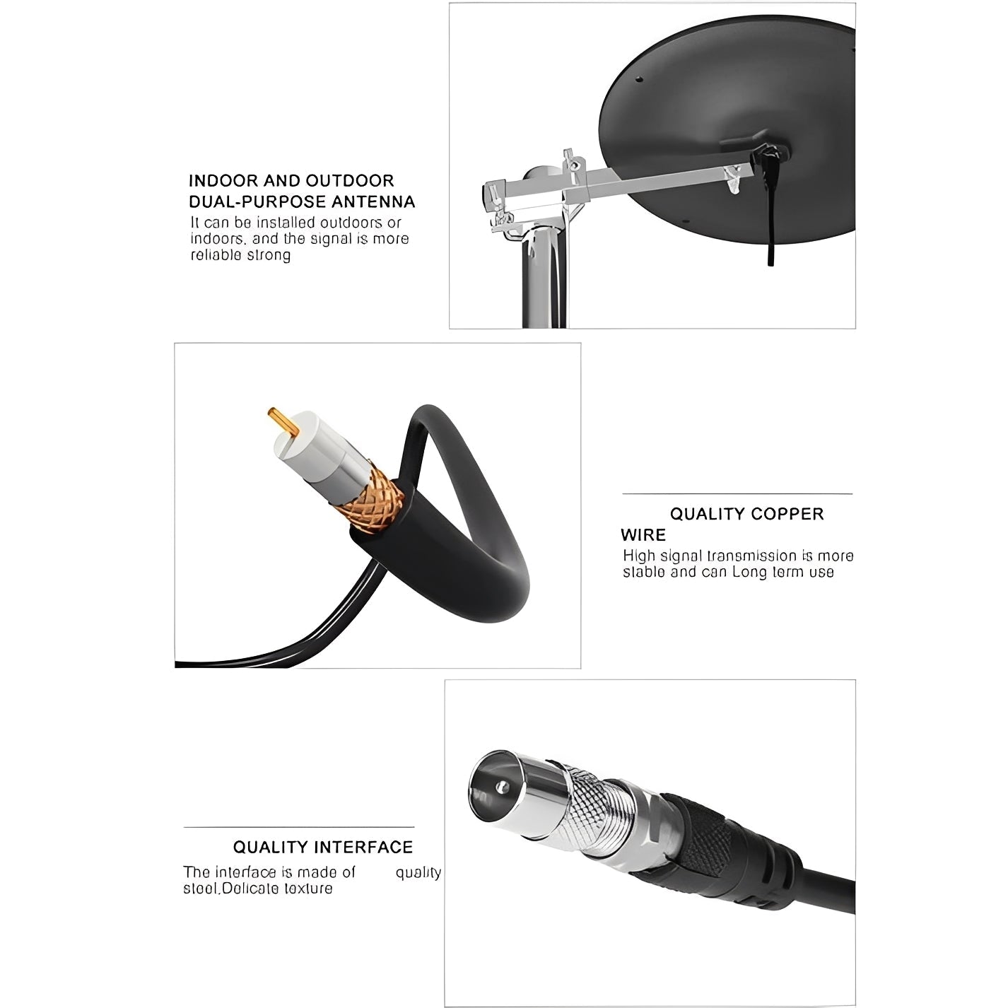 [Hometech] Digital Outdoor HDTV Antenna for Long-Range Signal Capture and Reception