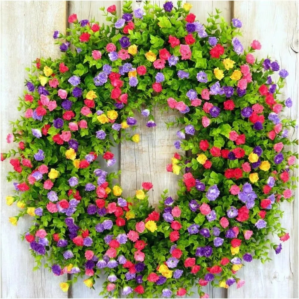 [Hometech] Artificial Floral Wreath for Door and Wall Decoration