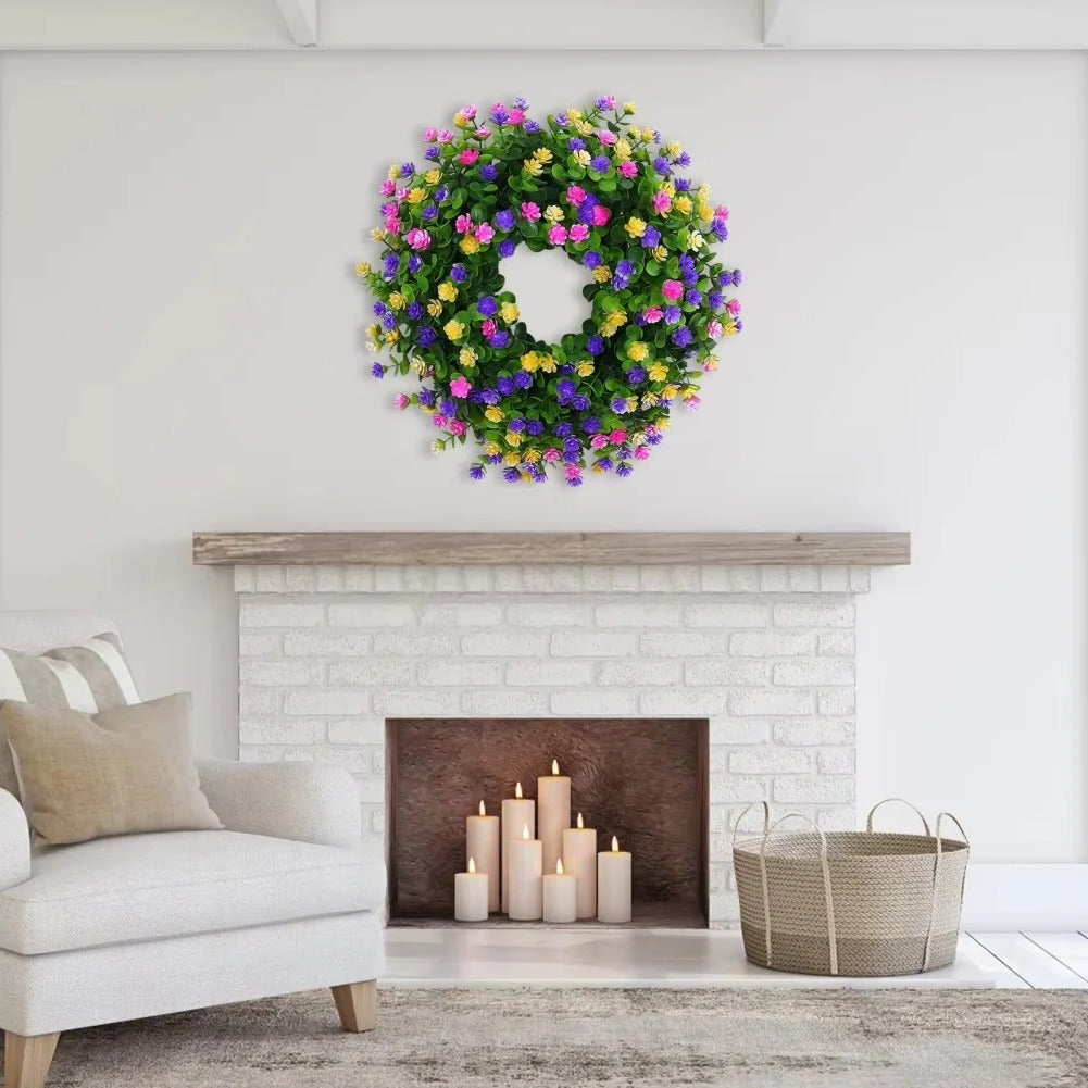 [Hometech] Artificial Floral Wreath for Door and Wall Decoration