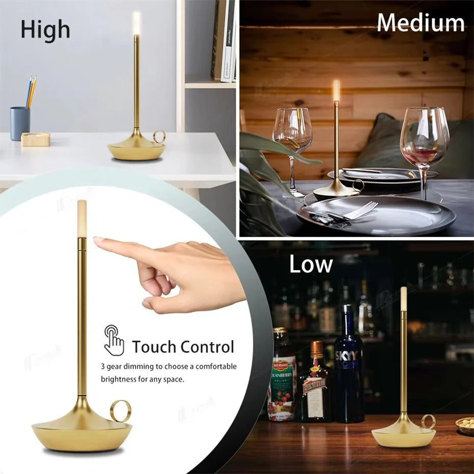 [Hometech] Cordless Rechargeable LED Candle Style Table Lamp