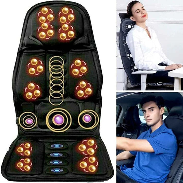 [Hometech] Portable Heated Massage Chair Pad with 8 Vibration Modes