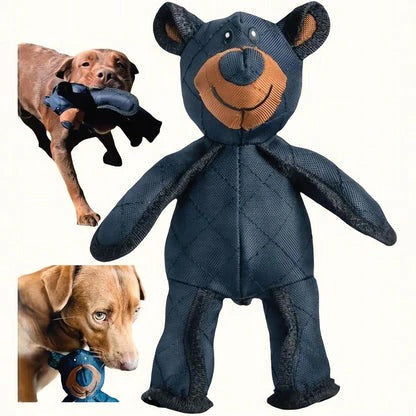 [Hometech] Plush Bear Dog Toy with Squeaker for Indoor Play