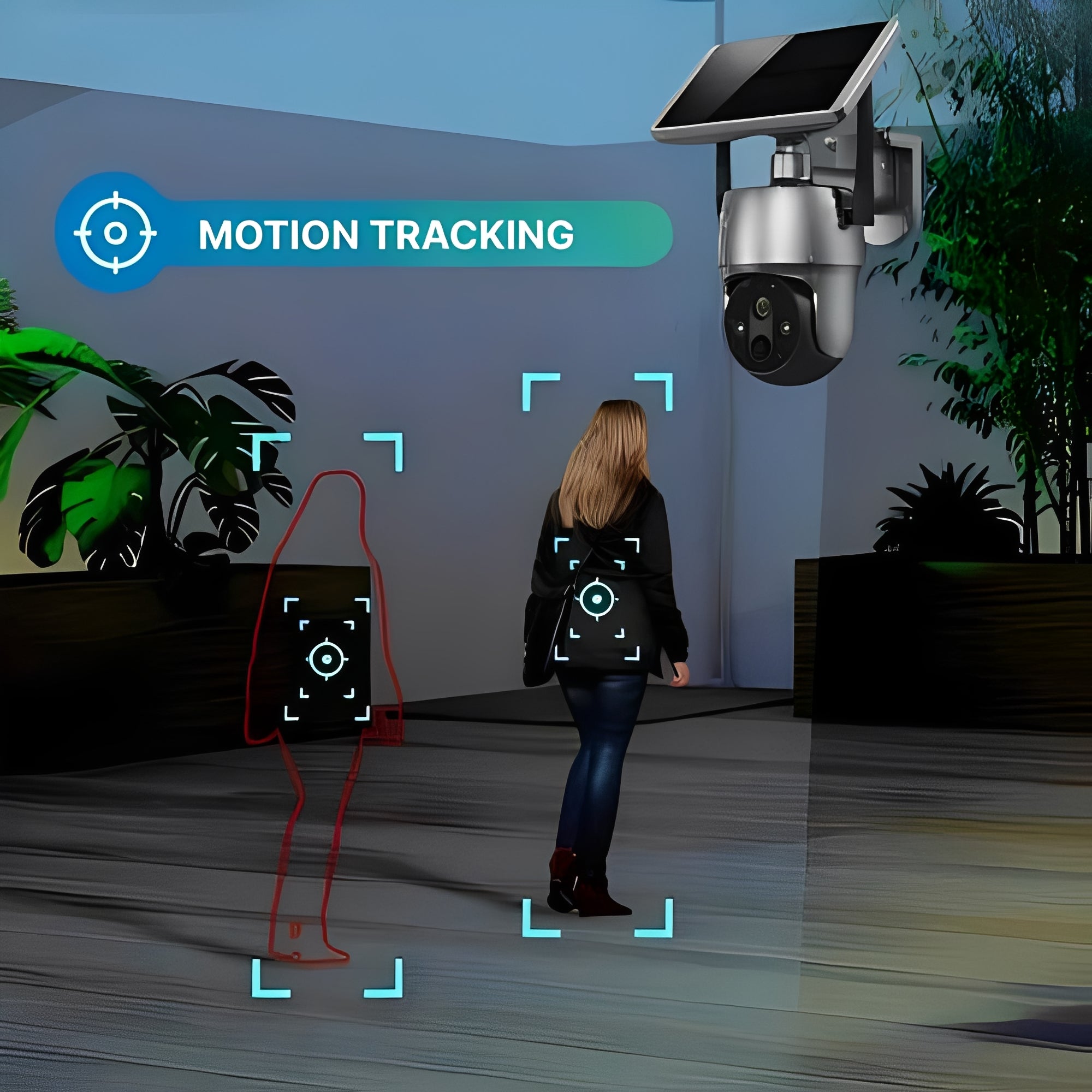 [Hometech] Solar Powered Outdoor Camera with Motion Detection and Audio