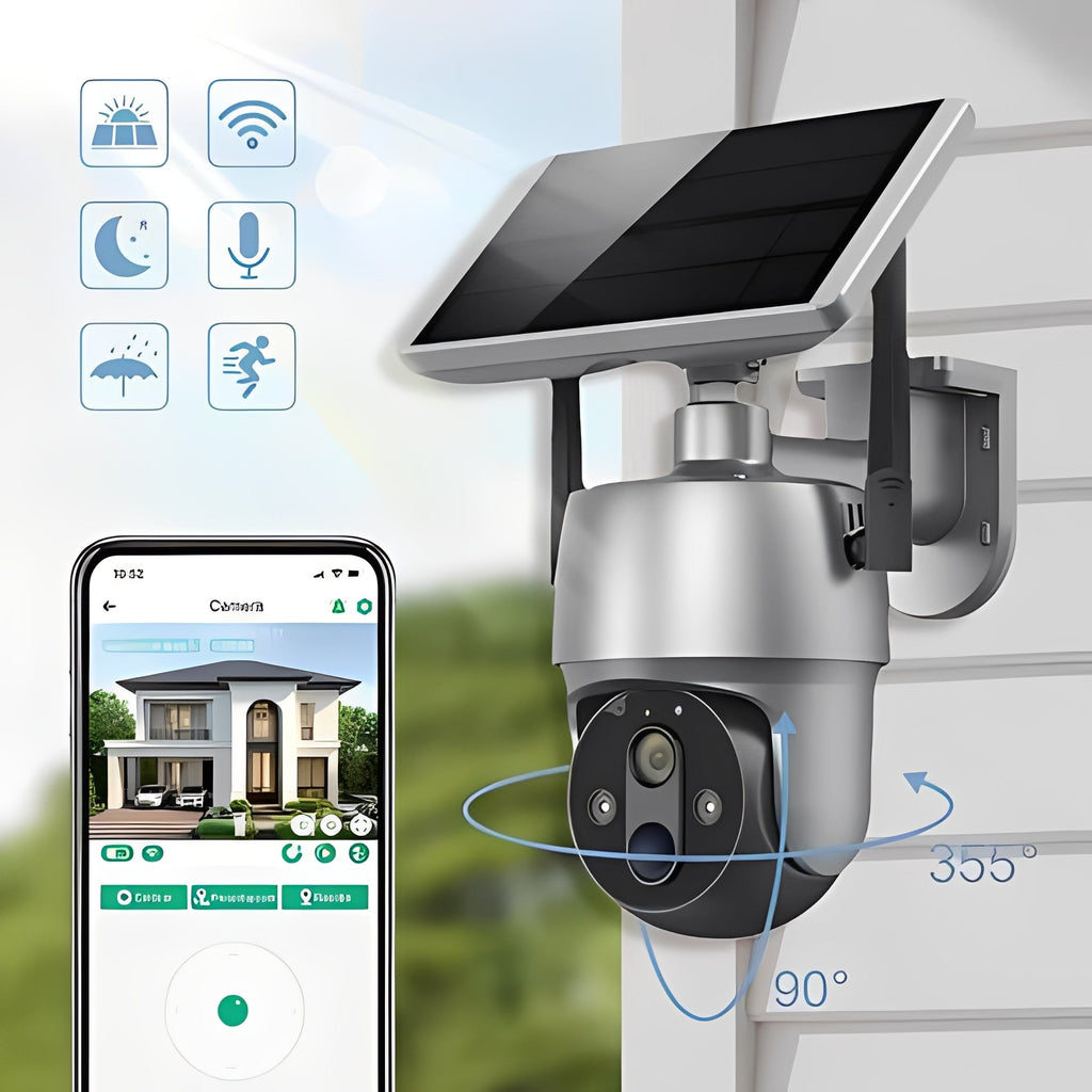 [Hometech] Solar Powered Outdoor Camera with Motion Detection and Audio