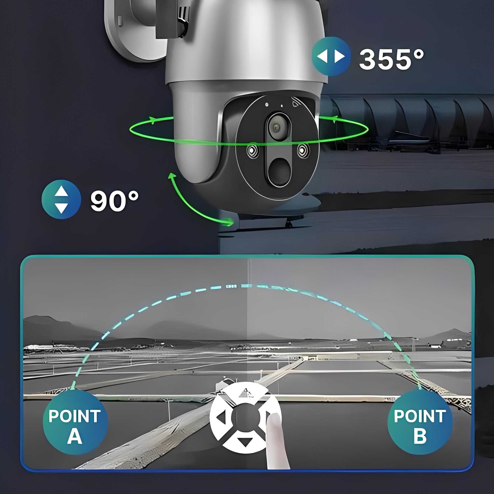 [Hometech] Solar Powered Outdoor Camera with Motion Detection and Audio