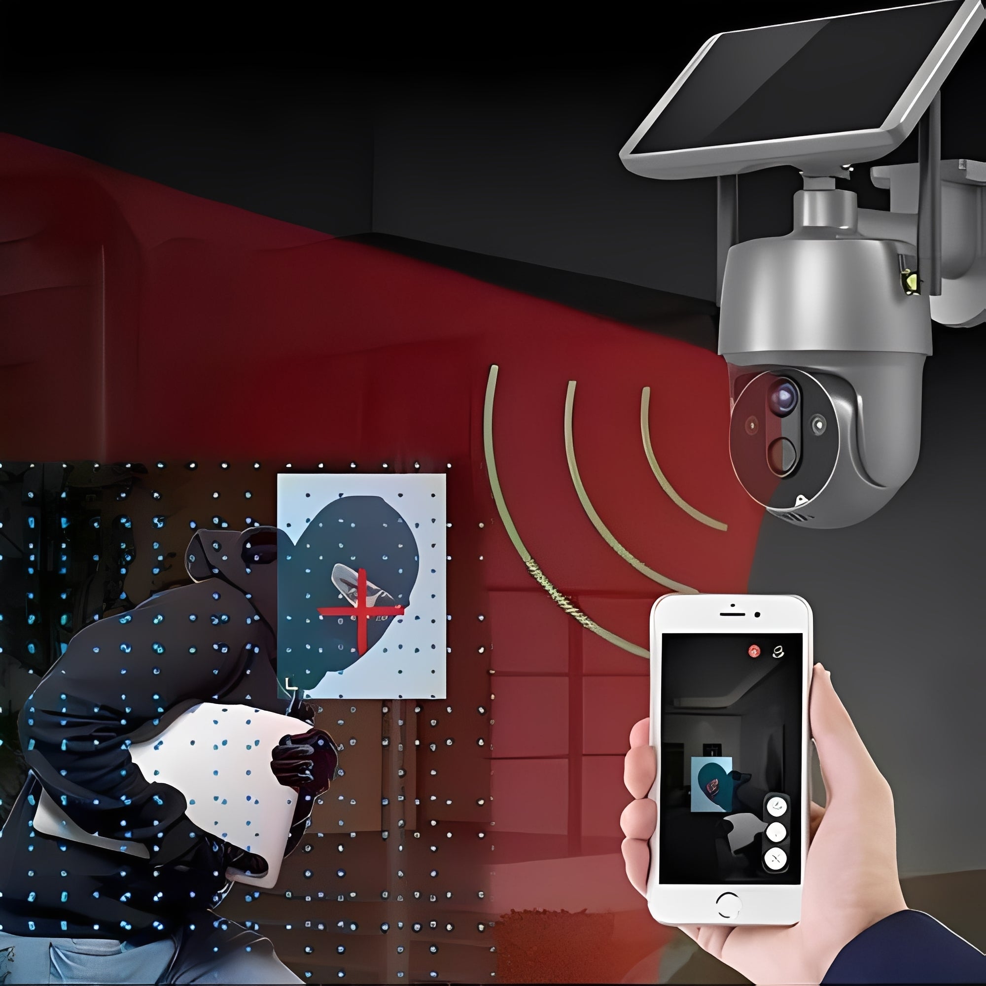 [Hometech] Solar Powered Outdoor Camera with Motion Detection and Audio