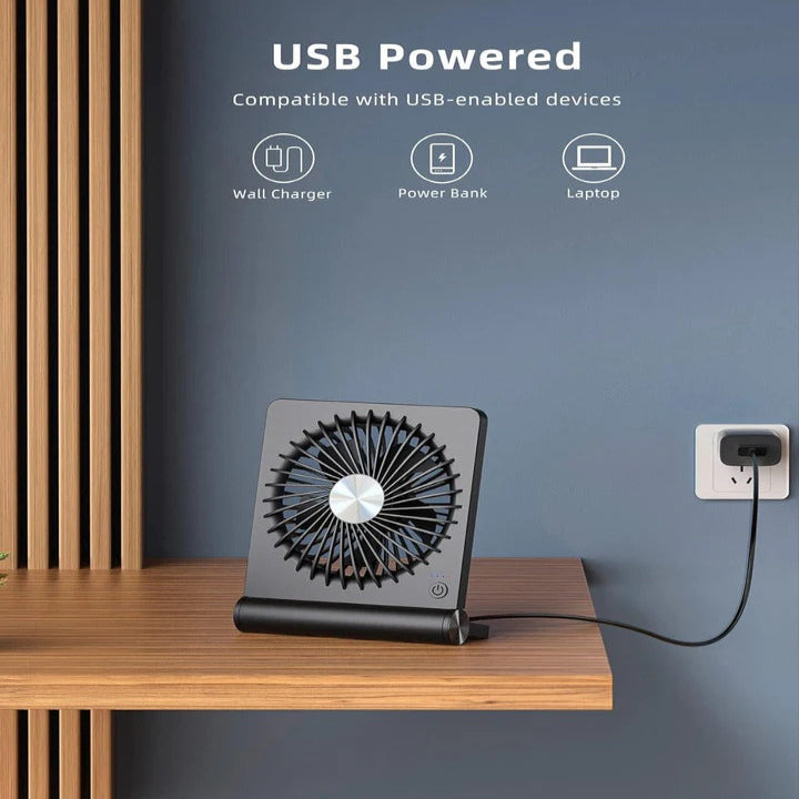 [Hometech] USB Powered Desk Fan with Adjustable Head