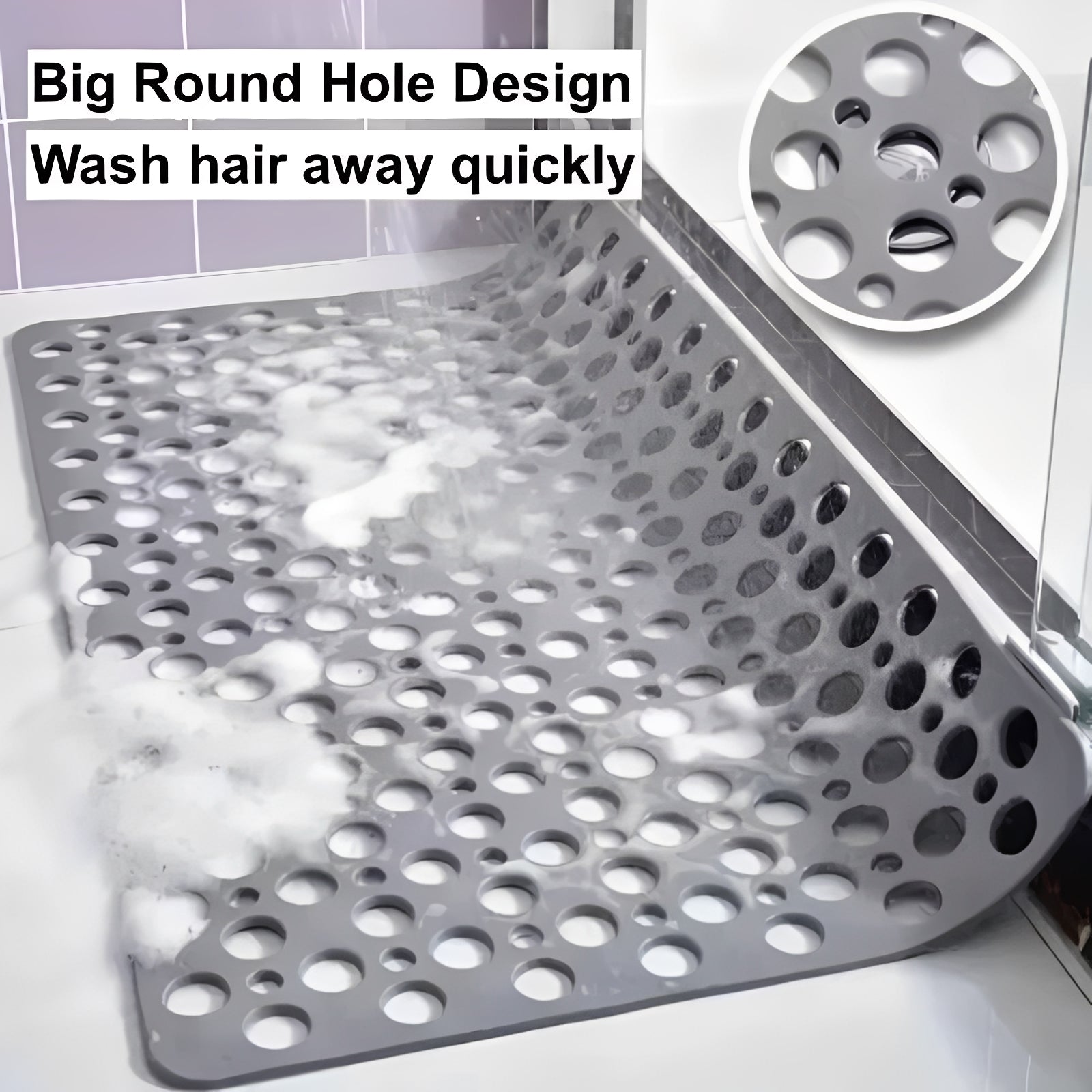 [Hometech] Shower Mat with Square Frame and Suction Cup Grid