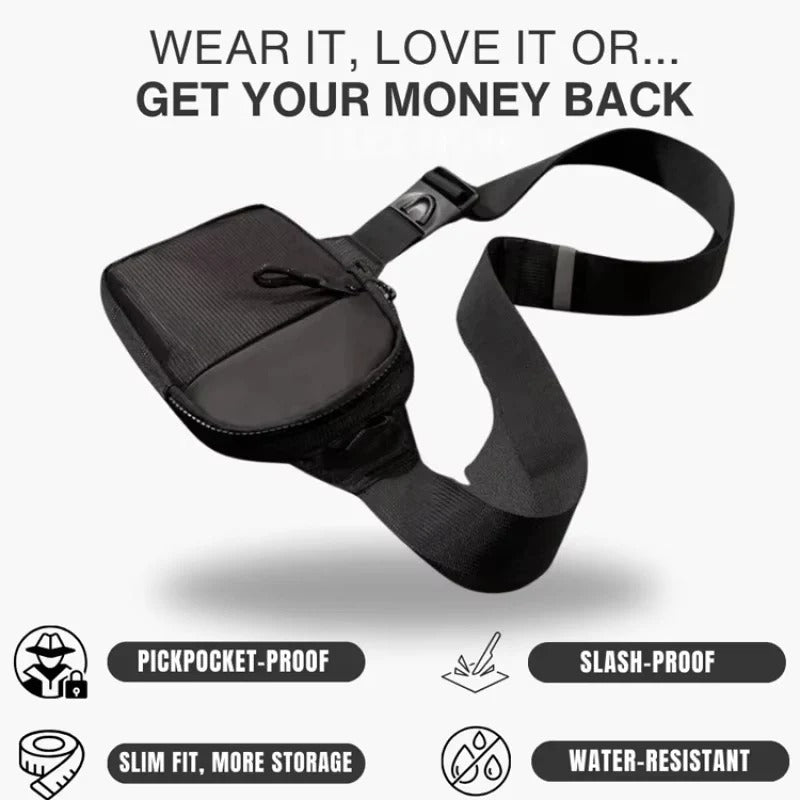 [Hometech] Adjustable Crossbody Sling Bag with Padded Air Mesh Back Panel