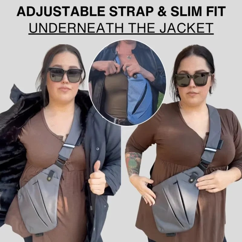 [Hometech] Adjustable Crossbody Sling Bag with Padded Air Mesh Back Panel