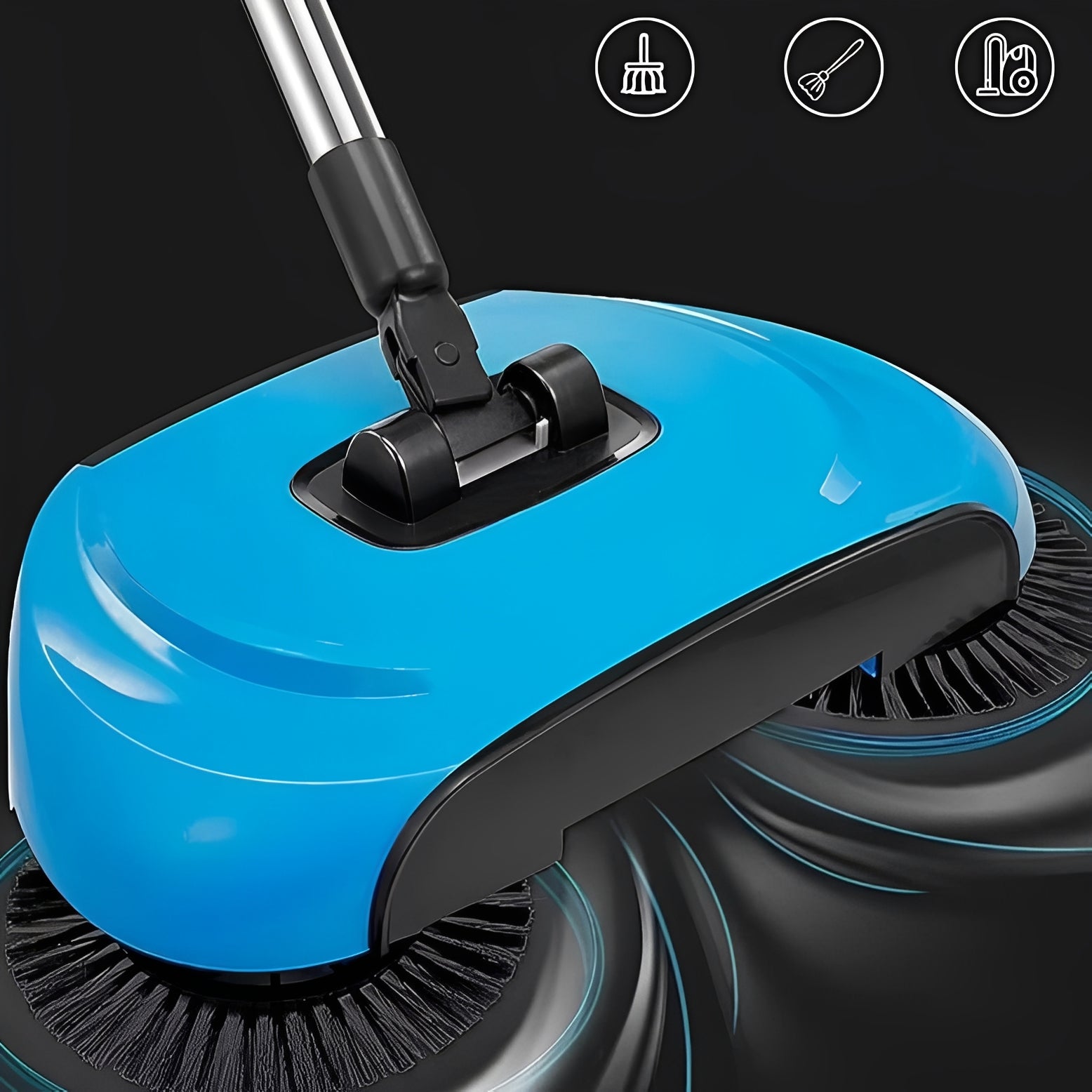 [Hometech] Stainless Steel Push Broom and Scraper Tool for Home Cleaning