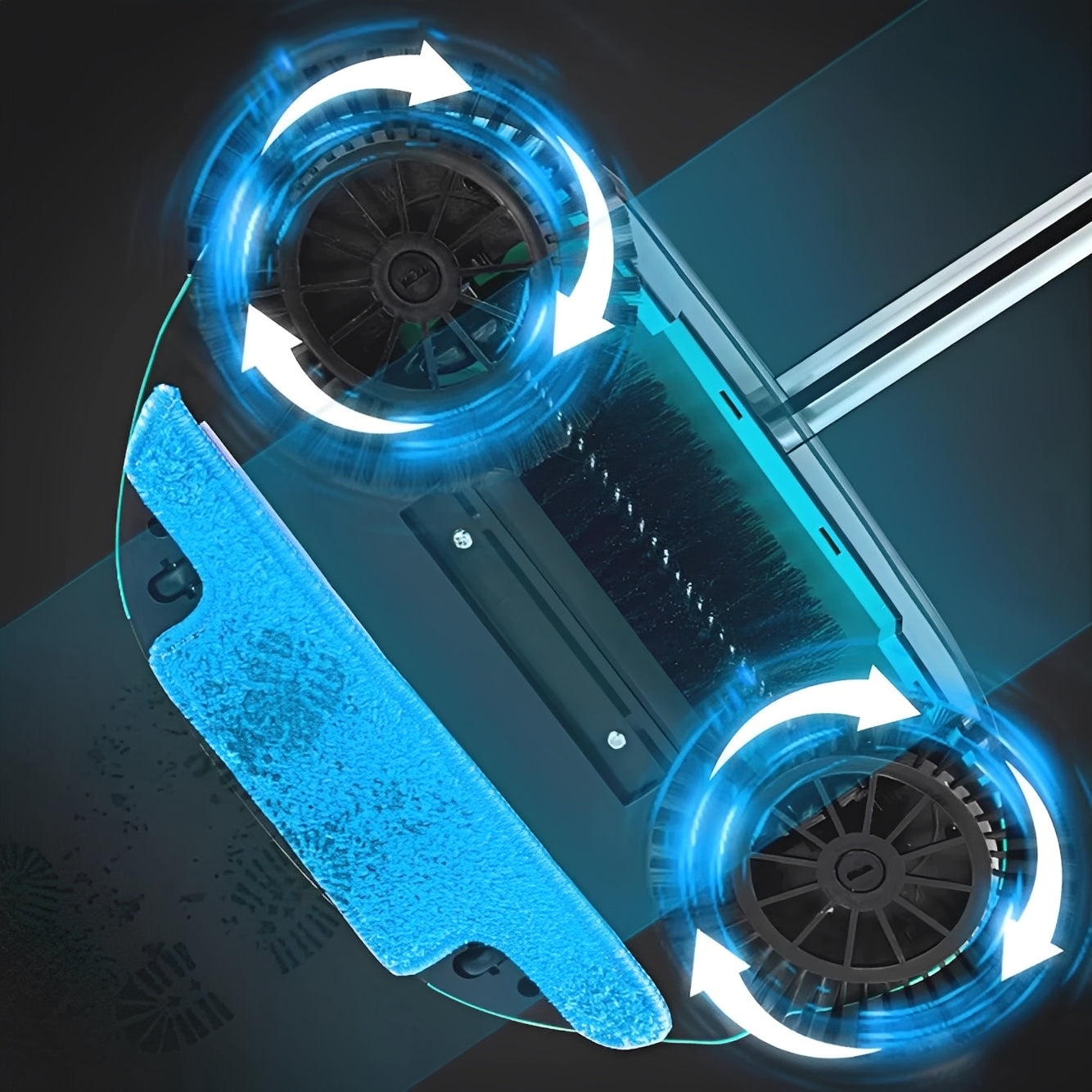 [Hometech] Stainless Steel Push Broom and Scraper Tool for Home Cleaning