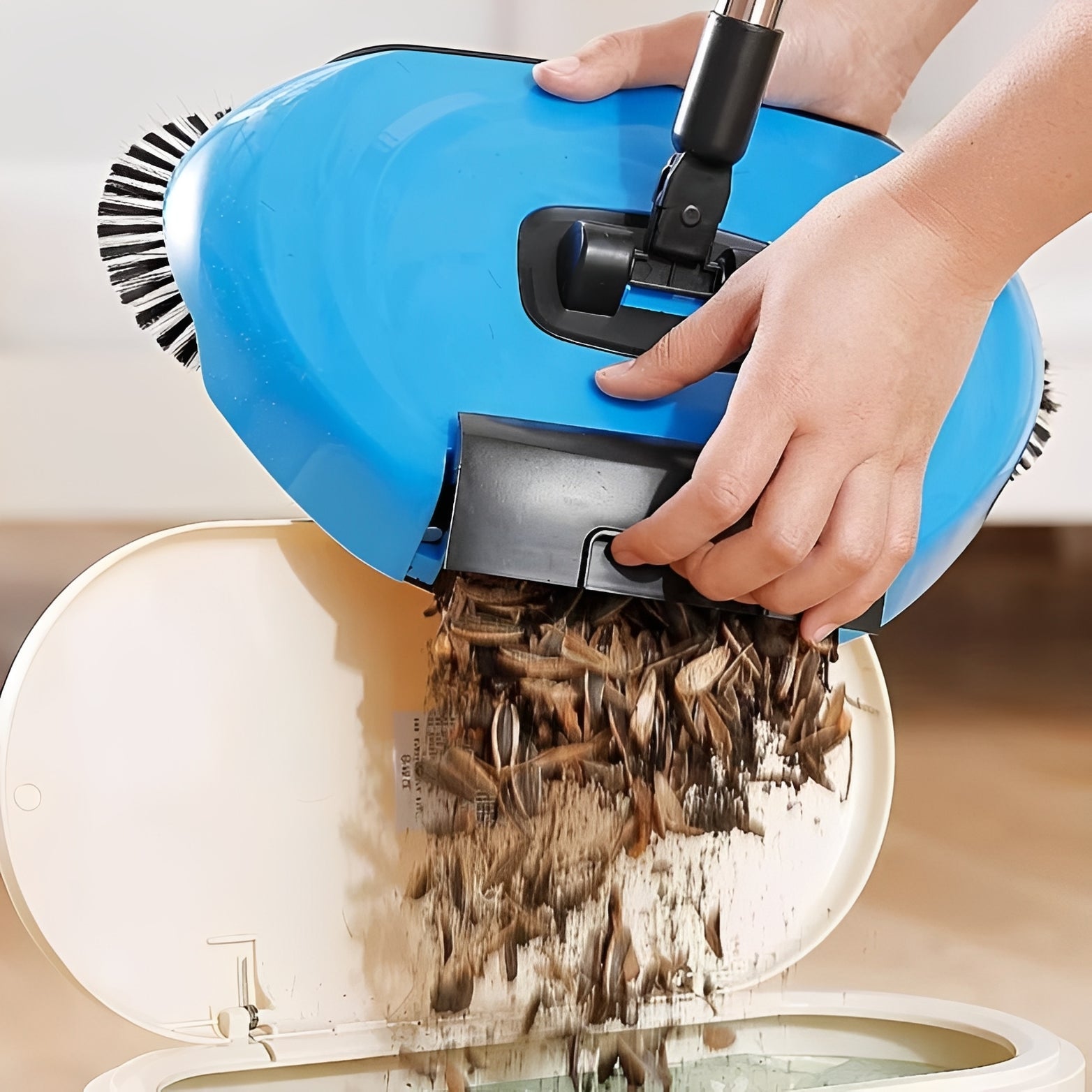 [Hometech] Stainless Steel Push Broom and Scraper Tool for Home Cleaning