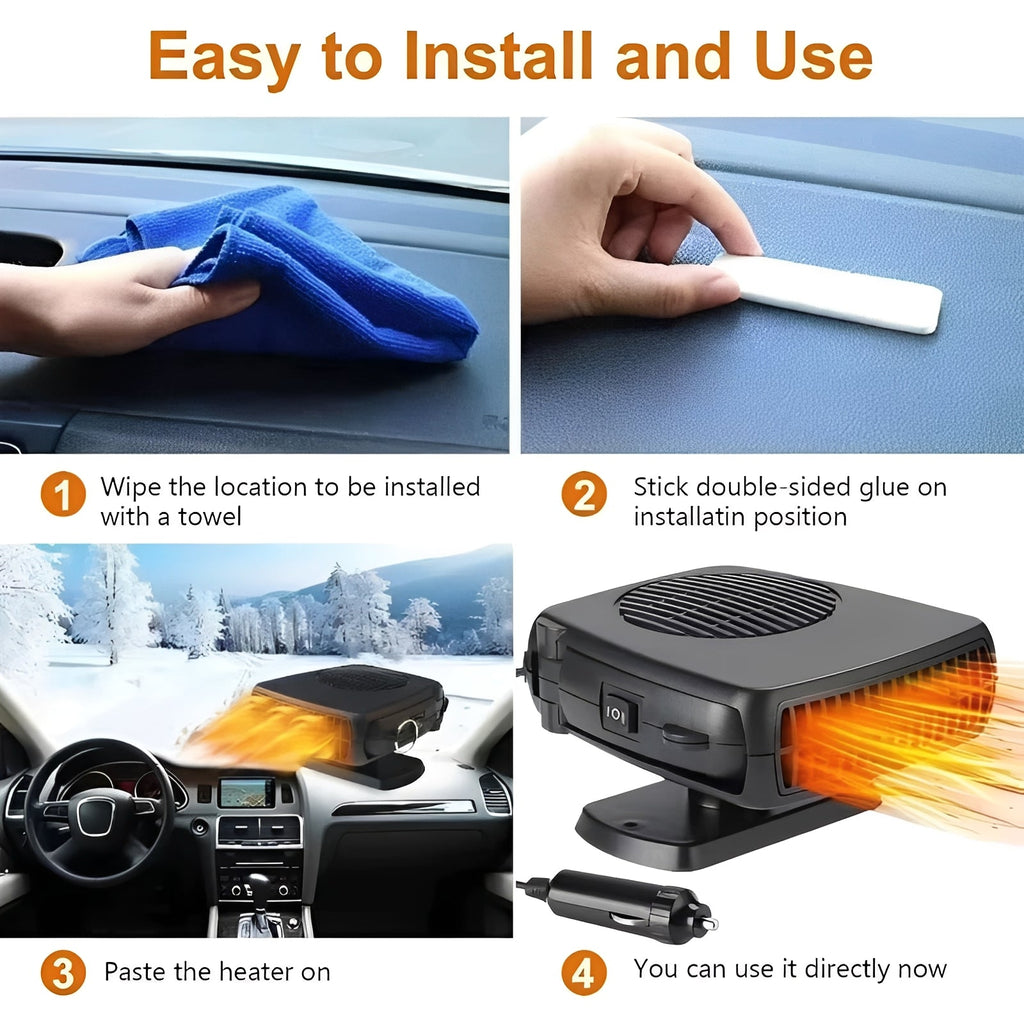 [Hometech] 2 in 1 Portable Car Heater and Cooling Fan for Windshield Use