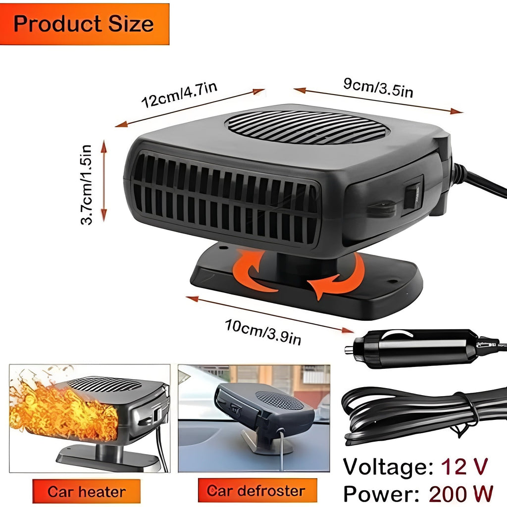 [Hometech] 2 in 1 Portable Car Heater and Cooling Fan for Windshield Use