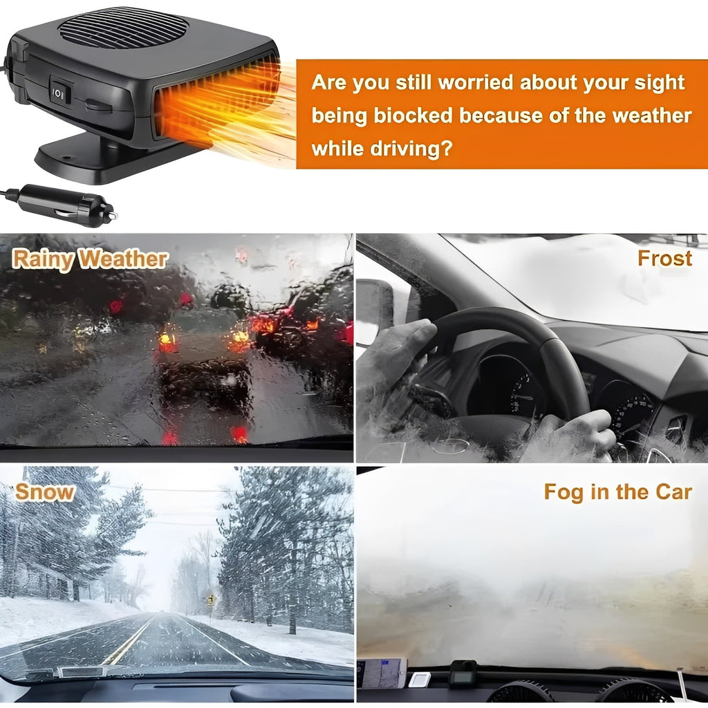 [Hometech] 2 in 1 Portable Car Heater and Cooling Fan for Windshield Use