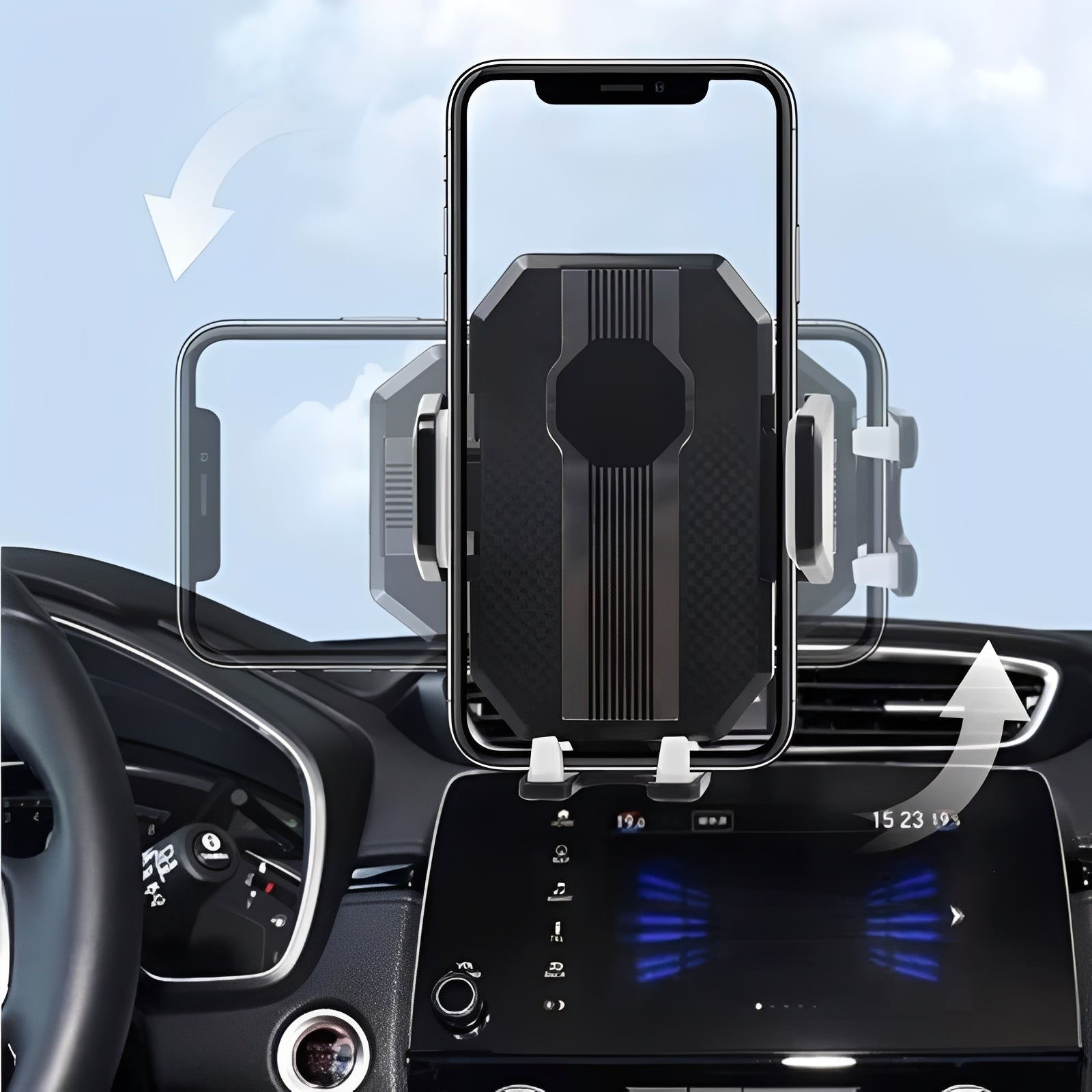 [Hometech] Adjustable Car Phone Mount for Dashboard and Windshield Use