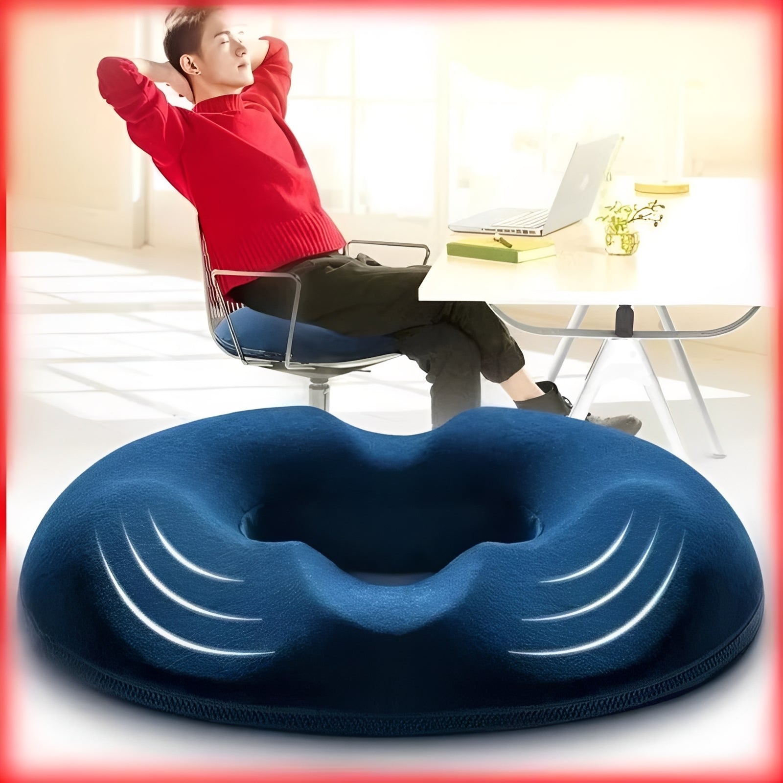 [Hometech] Portable Memory Foam Donut Shape Seat Cushion
