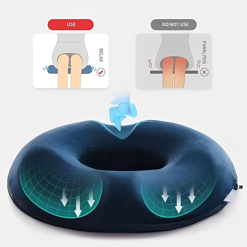 [Hometech] Portable Memory Foam Donut Shape Seat Cushion