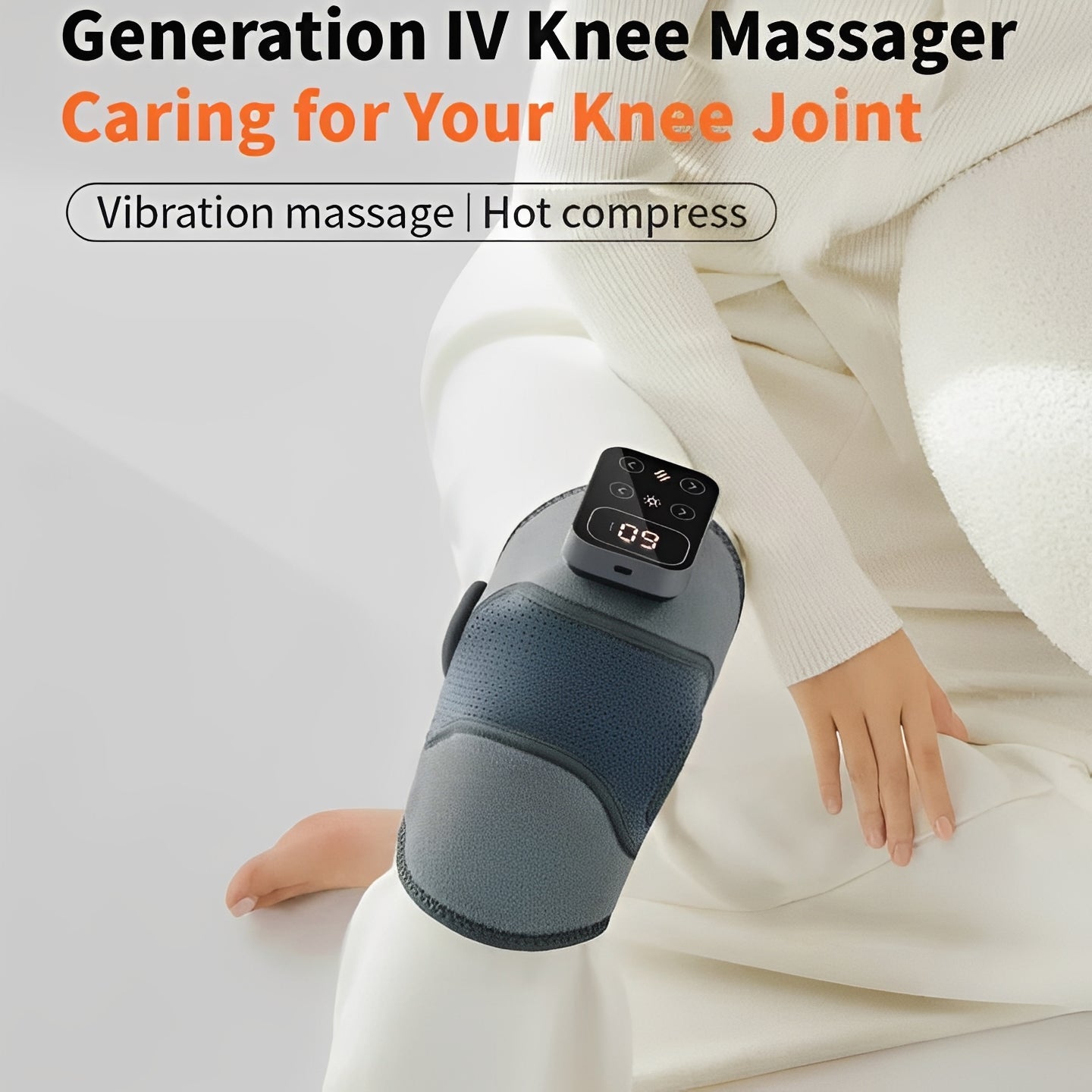 [Hometech] Heated Knee Massage Brace with Cordless Infrared Technology