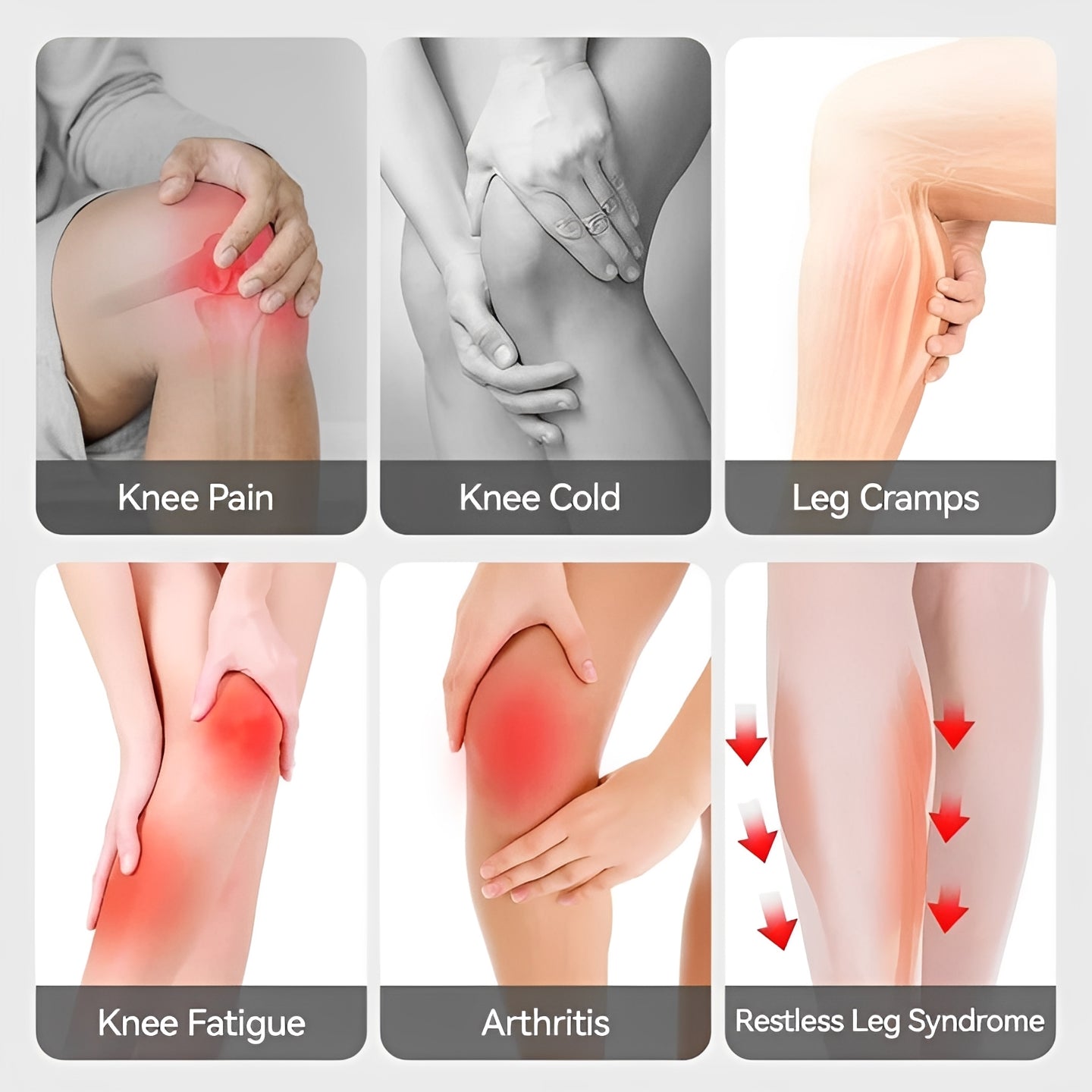 [Hometech] Heated Knee Massage Brace with Cordless Infrared Technology