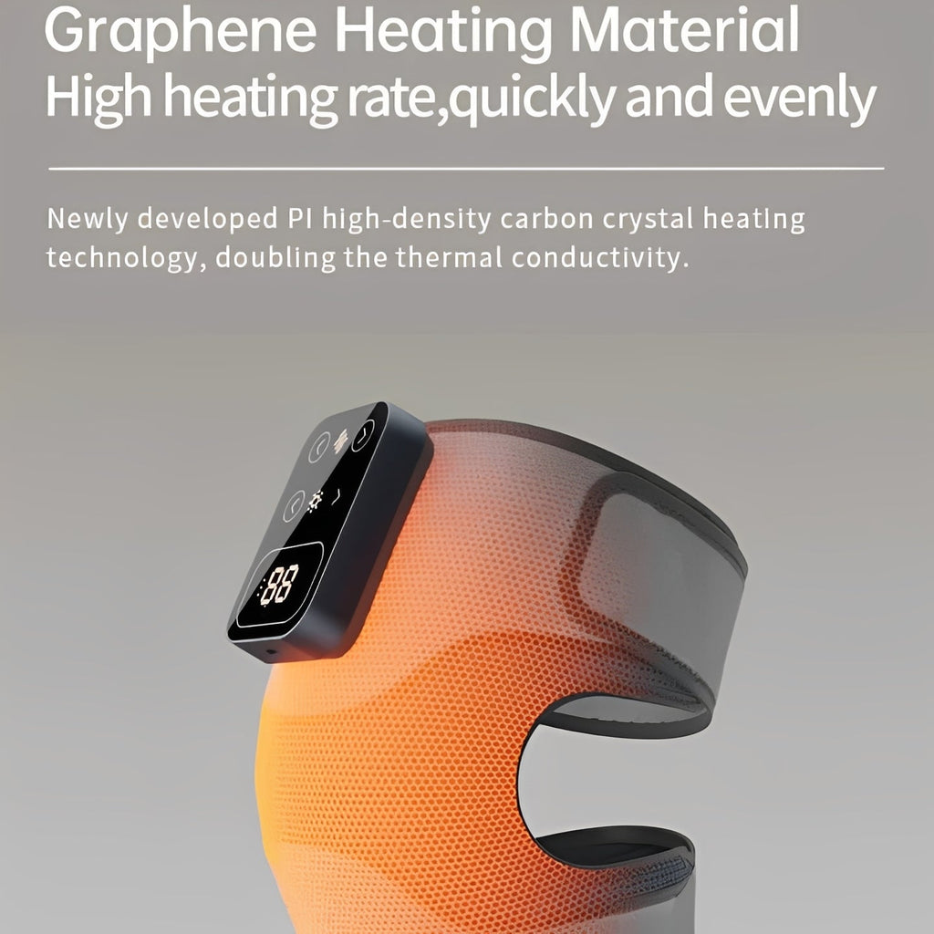 [Hometech] Heated Knee Massage Brace with Cordless Infrared Technology