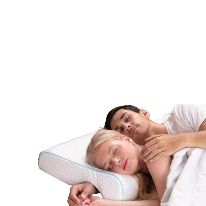 [Hometech] Memory Foam Couple Pillow with L Shaped Arm Channel Design