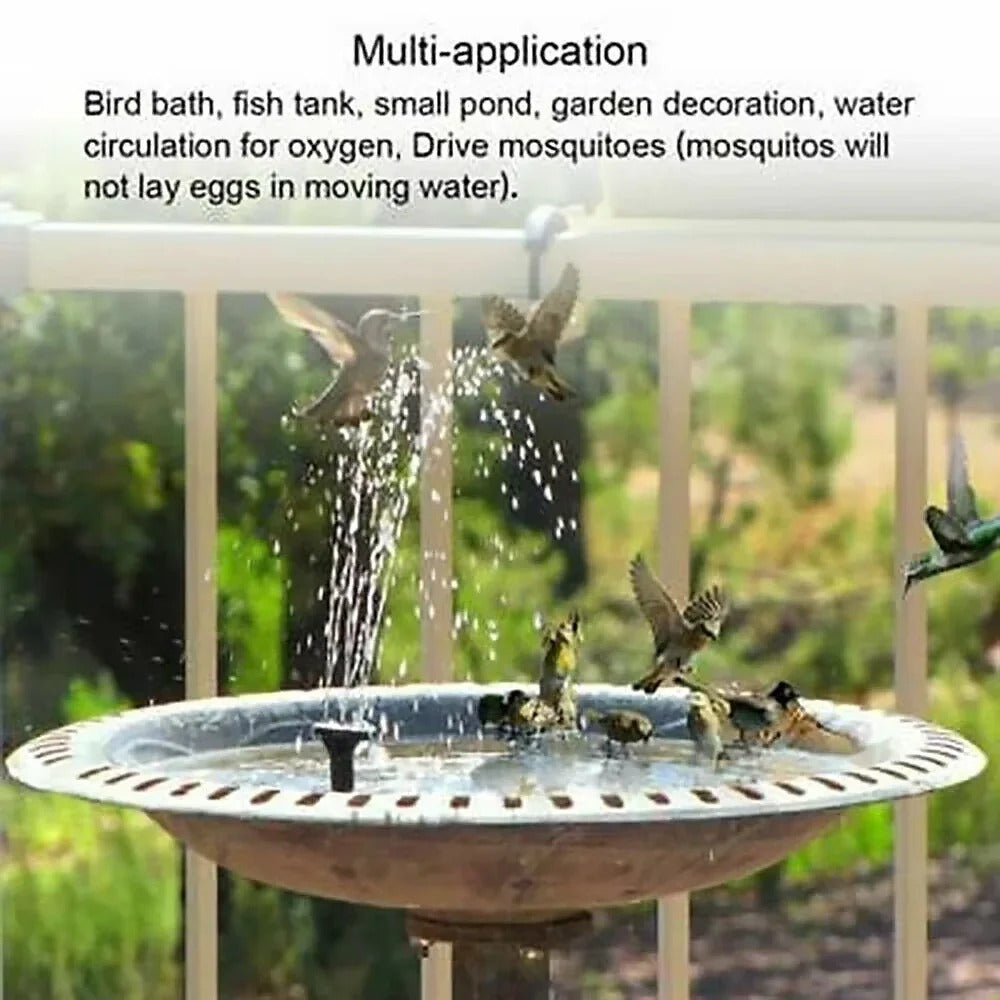 [Hometech] Floating Solar Fountain Pump for Bird Baths and Garden Ponds