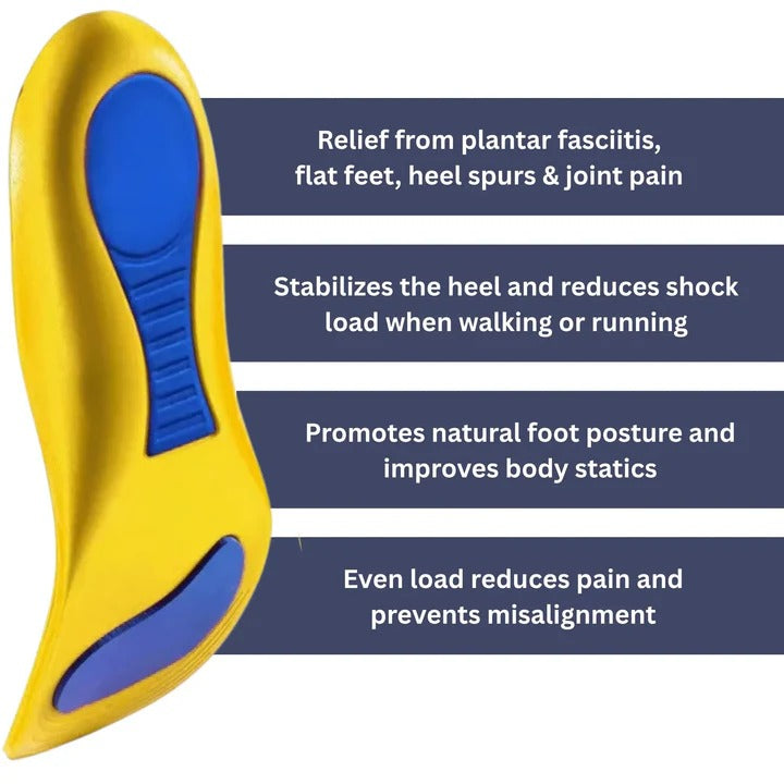 [Hometech] Foot Support Insoles with Arch and Heel Design