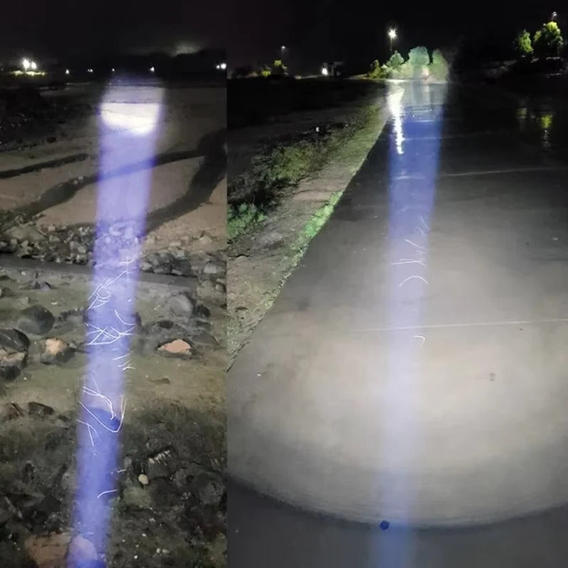 [Hometech] LED Flashlight with Adjustable Beam and USB Rechargeable Design