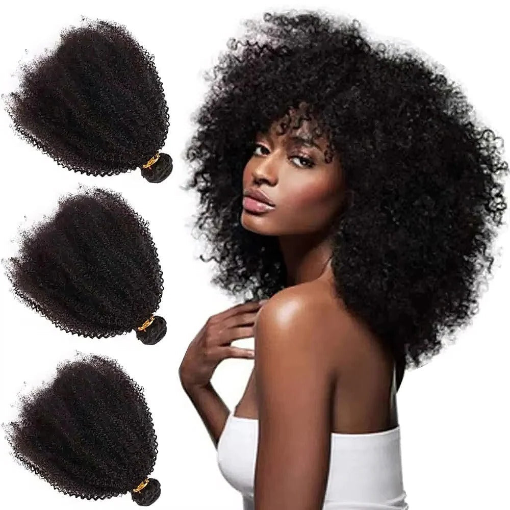 [Hometech] Brazilian Virgin Human Hair Bundles of Afro Kinky Curly Style