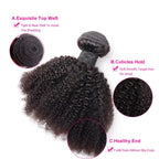 [Hometech] Brazilian Virgin Human Hair Bundles of Afro Kinky Curly Style