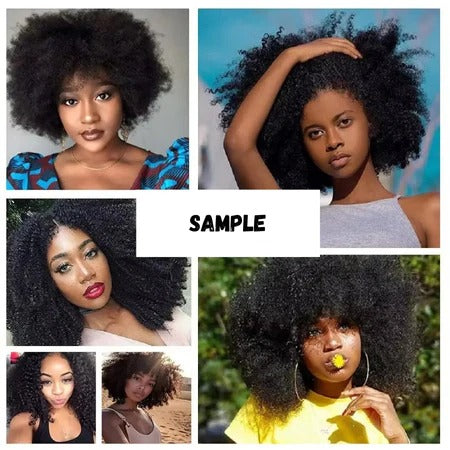 [Hometech] Brazilian Virgin Human Hair Bundles of Afro Kinky Curly Style