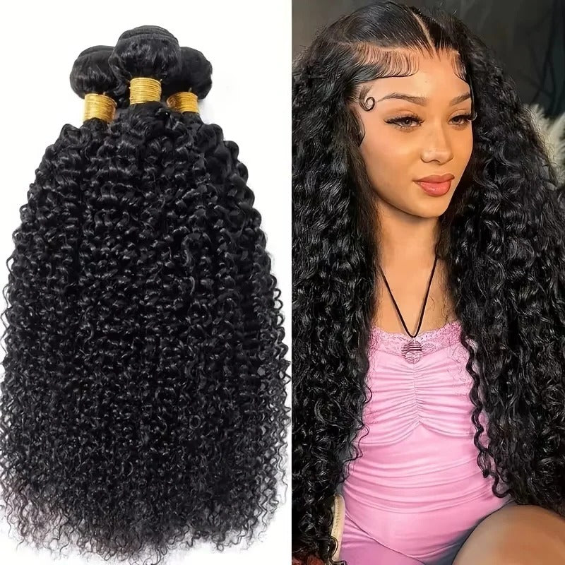 [Hometech] Brazilian Curly Human Hair and Kinky Curly Extensions