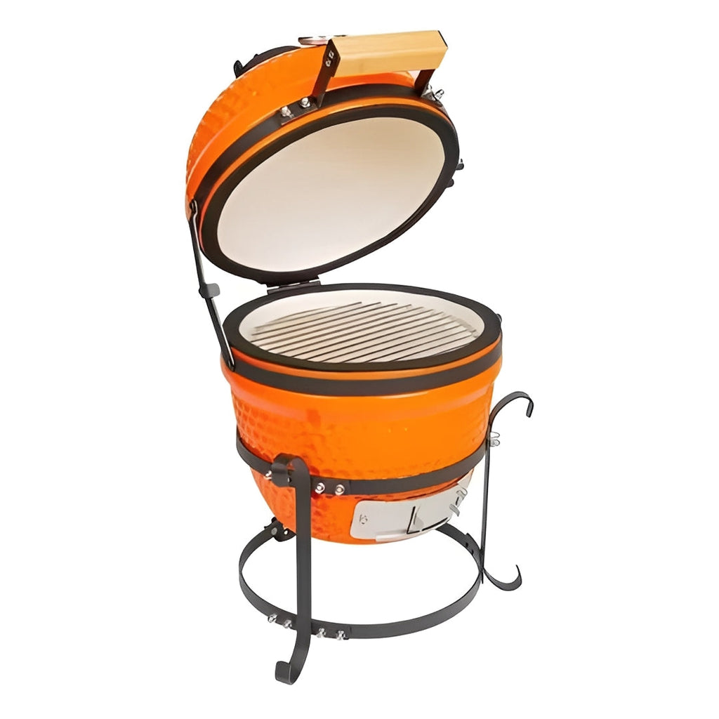 [Hometech] Portable Ceramic Charcoal Grill and 13 Inch Outdoor BBQ Stand