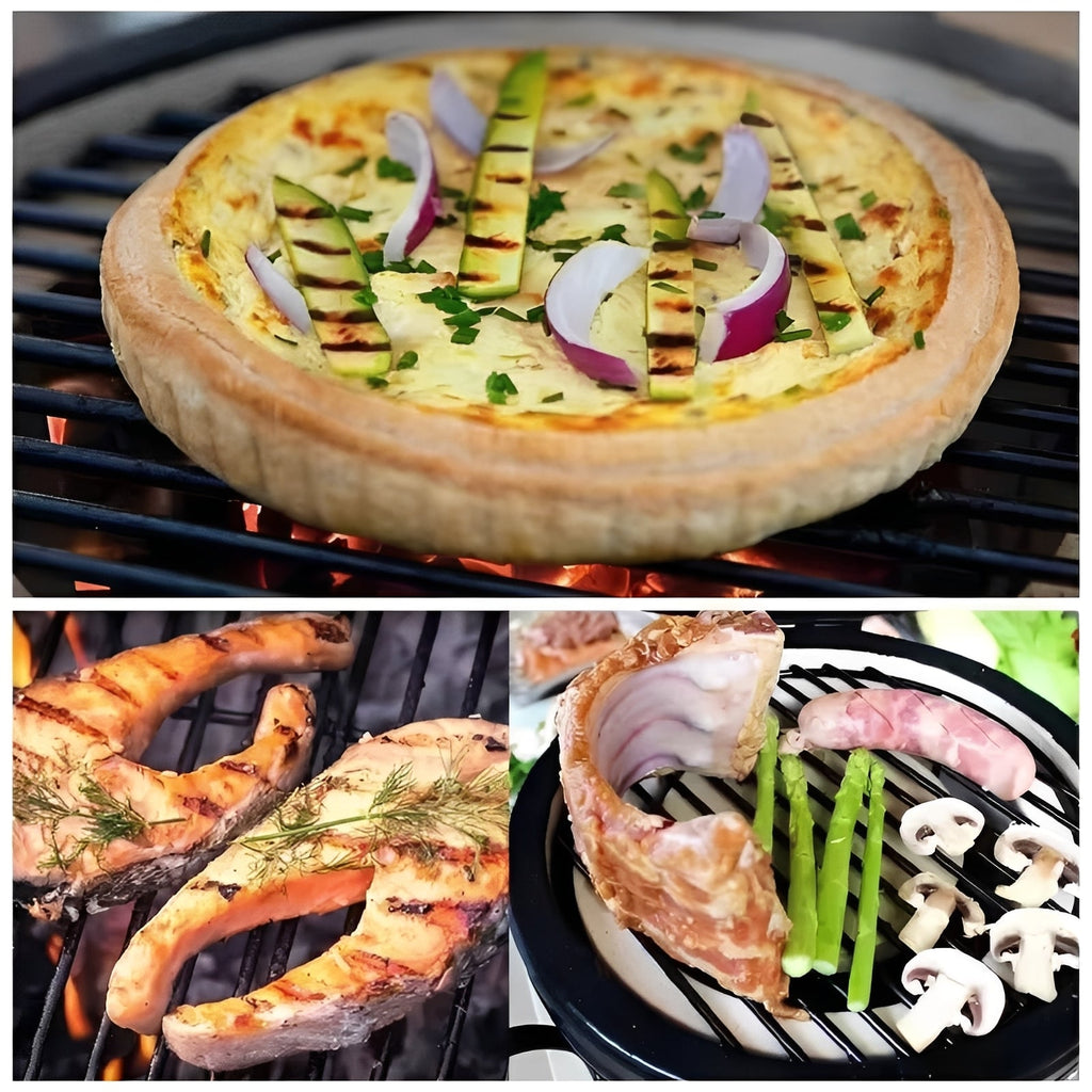 [Hometech] Portable Ceramic Charcoal Grill and 13 Inch Outdoor BBQ Stand