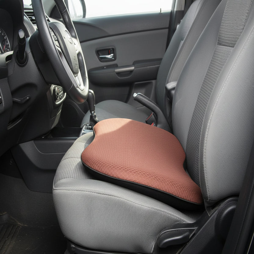 [Hometech] Memory Foam Car Seat Cushion for Added Height and Seating Comfort