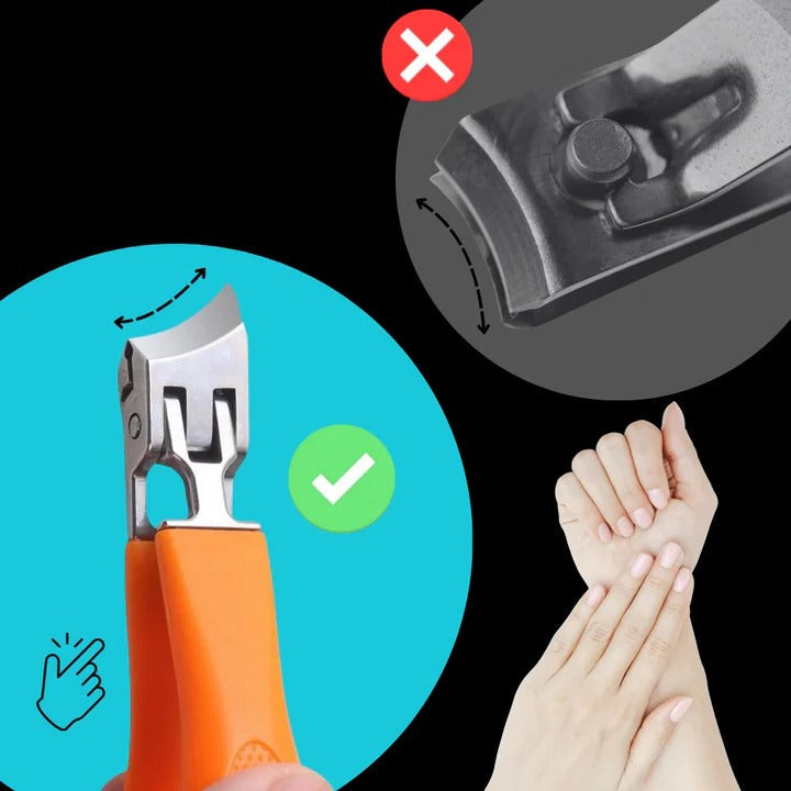 [Hometech] Manual Wide Jaw Nail Clipper with Curved Cutting Edge